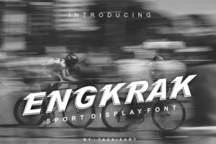 Engkrak: A Sporty Display Font for Bold Web Headers
